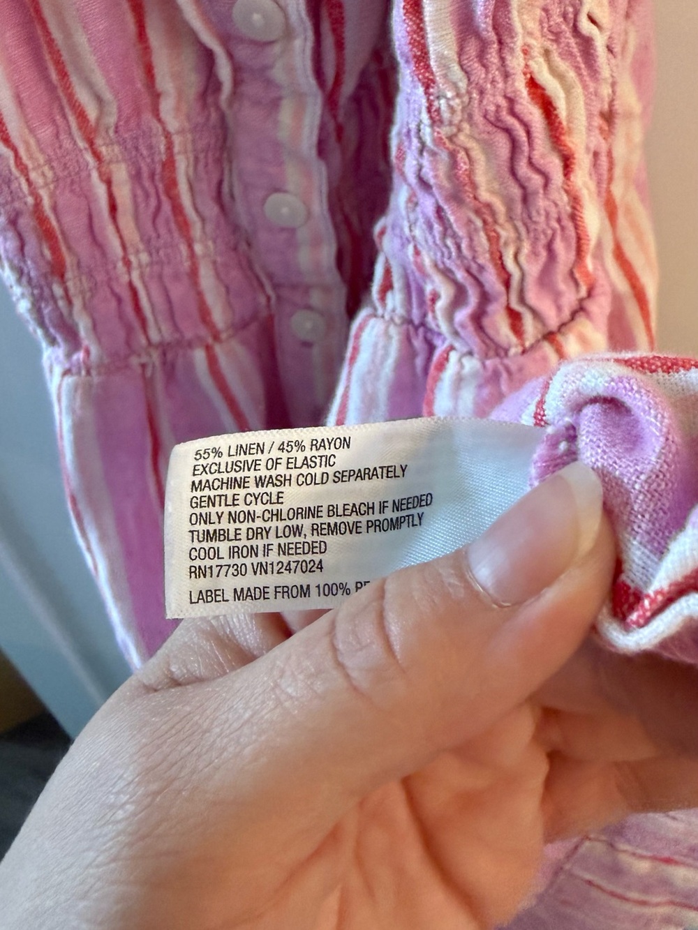 Universal Thread Pink Striped Button-Front Sundress - Picture 3 of 3